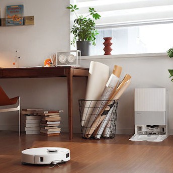 Roborock Qrevo Edge 5V1 Σκούπα Ρομπότ για Σκούπισμα & Σφουγγάρισμα με Χαρτογράφηση και Wi-Fi Λευκή