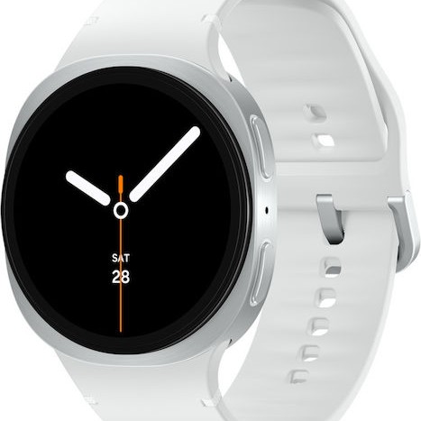 Samsung Galaxy Watch8 Aluminium 44mm Αδιάβροχο με Παλμογράφο (Ασημί)
