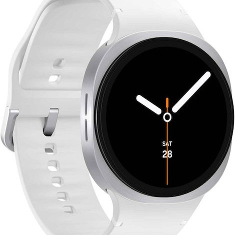 Samsung Galaxy Watch8 Aluminium 44mm Αδιάβροχο με Παλμογράφο (Ασημί)