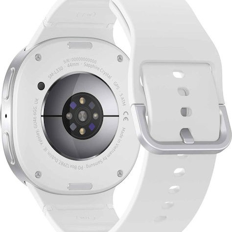 Samsung Galaxy Watch8 Aluminium 44mm Αδιάβροχο με Παλμογράφο (Ασημί)