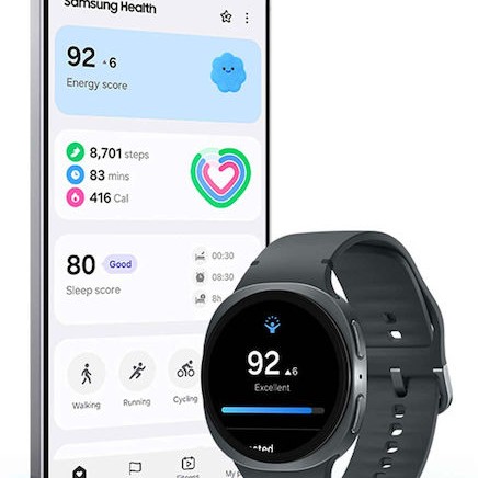 Samsung Galaxy Watch8 Aluminium 44mm Αδιάβροχο με Παλμογράφο (Ασημί)