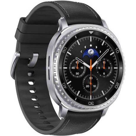 Samsung Galaxy Watch8 Classic Stainless Steel 46mm Αδιάβροχο με Παλμογράφο (Μαύρο)