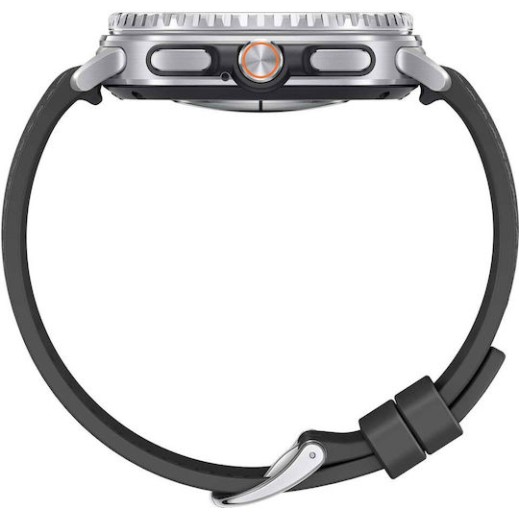 Samsung Galaxy Watch8 Classic Stainless Steel 46mm Αδιάβροχο με Παλμογράφο (Μαύρο)