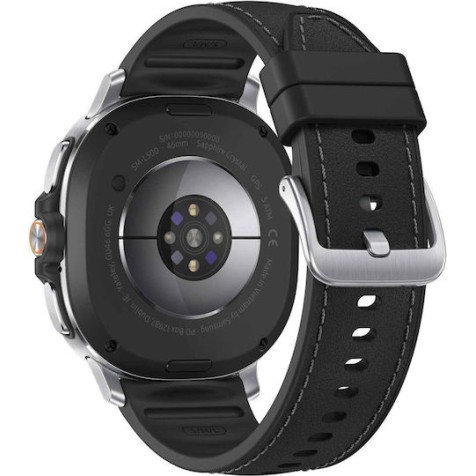 Samsung Galaxy Watch8 Classic Stainless Steel 46mm Αδιάβροχο με Παλμογράφο (Μαύρο)