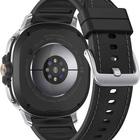 Samsung Galaxy Watch8 Classic Stainless Steel 46mm Αδιάβροχο με Παλμογράφο (Μαύρο)