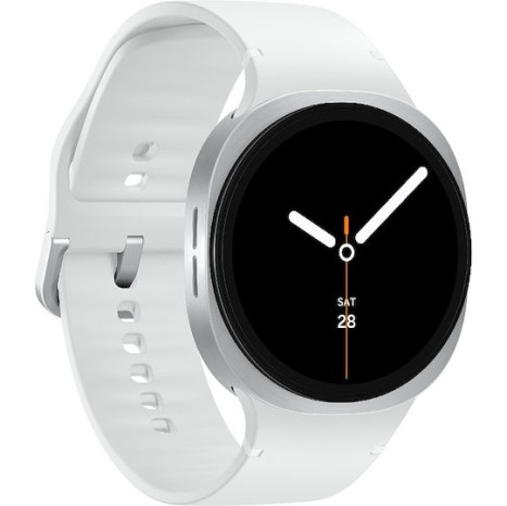 Samsung Galaxy Watch8 LTE Aluminium 44mm Αδιάβροχο με eSIM και Παλμογράφο (Ασημί)