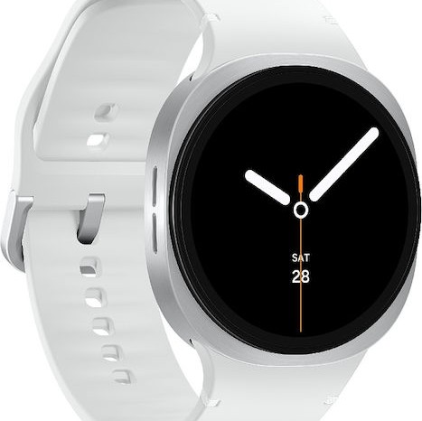 Samsung Galaxy Watch8 LTE Aluminium 44mm Αδιάβροχο με eSIM και Παλμογράφο (Ασημί)