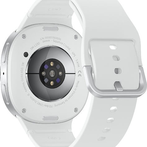 Samsung Galaxy Watch8 LTE Aluminium 44mm Αδιάβροχο με eSIM και Παλμογράφο (Ασημί)