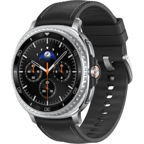 Samsung Galaxy Watch8 Classic LTE Stainless Steel 46mm Αδιάβροχο με eSIM και Παλμογράφο (Μαύρο)
