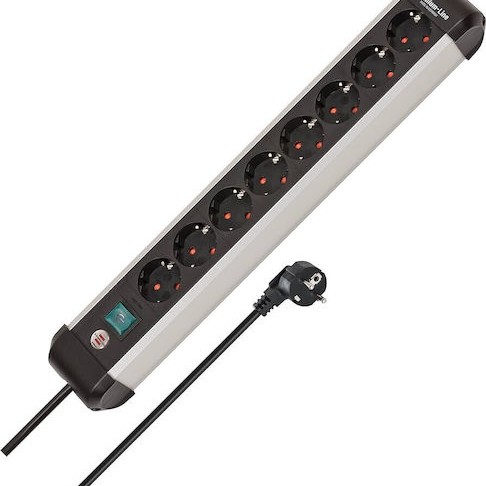 Brennenstuhl Πολύπριζο Ασφαλείας 8 Θέσεων με Καλώδιο 3m