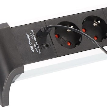 Brennenstuhl Πολύπριζο 4 Θέσεων με USB-A και Καλώδιο 1.8m