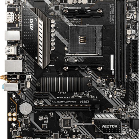 MSI A520M Vector WIFI Motherboard Micro ATX με AMD AM4 Socket 7D14-008R