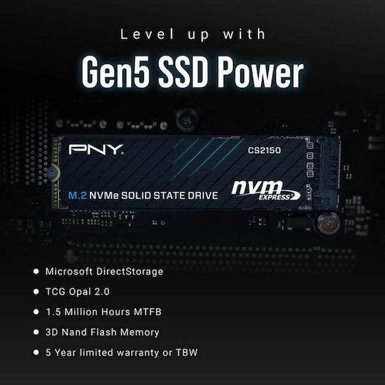 PNY CS2150 SSD 2TB M.2 NVMe PCI Express 5.0