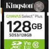 Kingston Canvas Select Plus SDXC 128GB Class 10 U1 V10 UHS-I με αντάπτορα