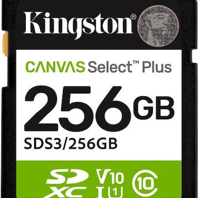 256gb Sd Memory Card Kingston Canvas Select Plus Class 10 Uhs-i Read Speed Up To 100mb/s