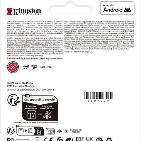 512gb Sd Memory Card Kingston Canvas Select Plus Class 10 Uhs-i Read Speed Up To 150mb/s