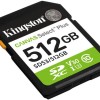 512gb Sd Memory Card Kingston Canvas Select Plus Class 10 Uhs-i Read Speed Up To 150mb/s