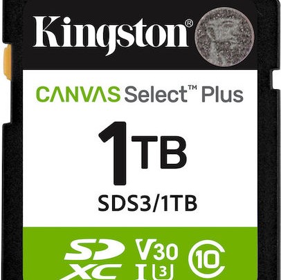 1tb Sd Memory Card Kingston Canvas Select Plus Class 10 Uhs-i Read Speed Up To 150mb/s