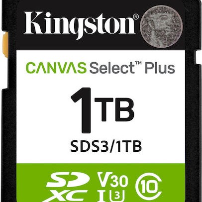 1tb Sd Memory Card Kingston Canvas Select Plus Class 10 Uhs-i Read Speed Up To 150mb/s