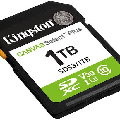 1tb Sd Memory Card Kingston Canvas Select Plus Class 10 Uhs-i Read Speed Up To 150mb/s