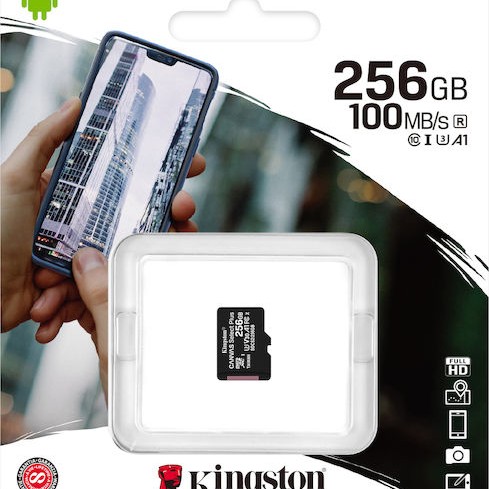 Kingston Canvas Select Plus microSDXC 256GB Class 10 U3 V30 A1 UHS-I