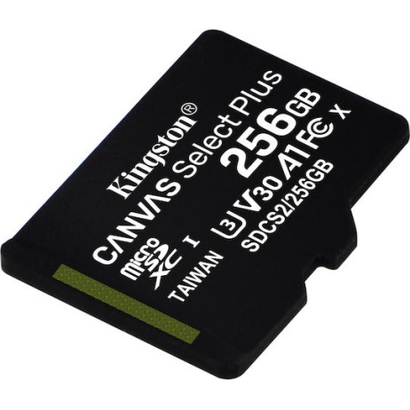 Kingston Canvas Select Plus microSDXC 256GB Class 10 U3 V30 A1 UHS-I