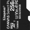 Kingston Canvas Select Plus microSDXC 256GB Class 10 U3 V30 A1 UHS-I