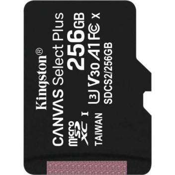 Kingston Canvas Select Plus microSDXC 256GB Class 10 U3 V30 A1 UHS-I