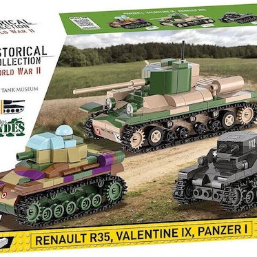 Cobi Τουβλάκια Renault R35 - Valentine IX - Panzer I για 7+ Ετών 595τμχ