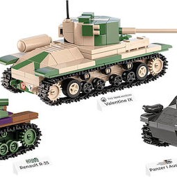 Cobi Τουβλάκια Renault R35 - Valentine IX - Panzer I για 7+ Ετών 595τμχ