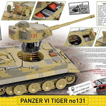 Cobi Τουβλάκια Panzer VI Tiger Νο131 για 7+ Ετών 1275τμχ