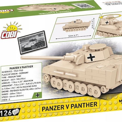 Cobi Τουβλάκια Panzer V Panther για 6+ Ετών 126τμχ
