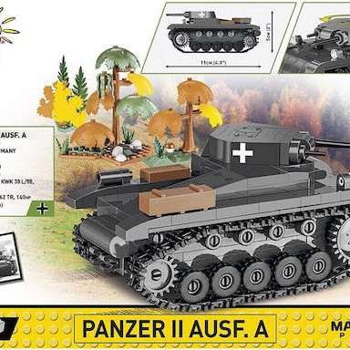 Cobi Τουβλάκια Historical Collection WWII Panzer II Ausf. A για 7+ Ετών 250τμχ