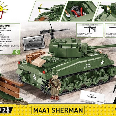 Cobi Τουβλάκια M4a1 Sherman 663τμχ