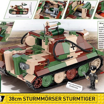 Cobi Τουβλάκια Historical Collection WWII Sturmmorser Sturmtiger για 7+ Ετών 1100τμχ