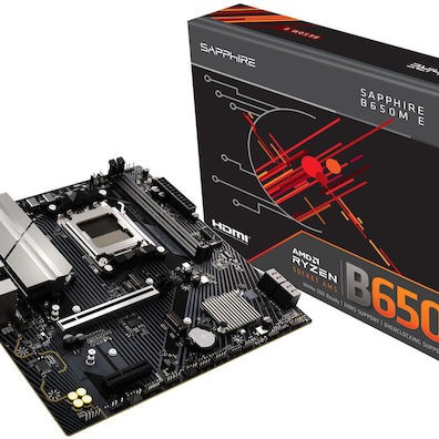 Sapphire B650M-E Motherboard Micro ATX με AMD AM5 Socket 52112-04-40G