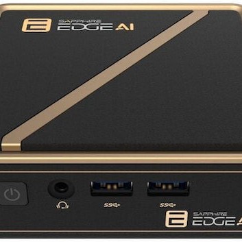 Sapphire Mini Pc Sapphire Edge Ai 370 Amd Ryzen Ai 9 Hx 370 2.5 Gigabit Black Gold 117x111x30mm