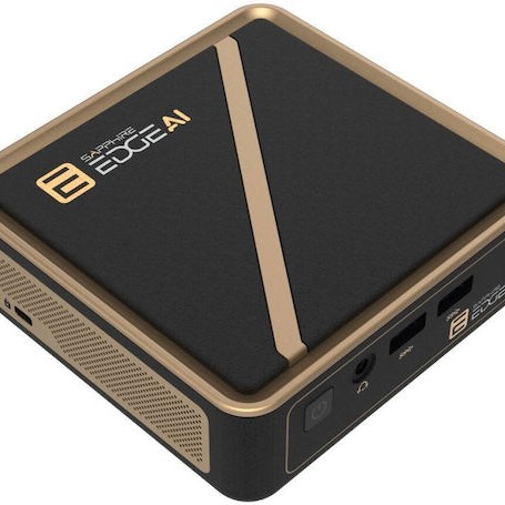Sapphire Mini System Mini Pc Sapphire Edge Ai 350 Amd Ryzen Ai 7 350 2.5 Gigabit Black Gold 117x111x30mm