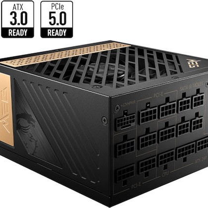 MSI MEG Ai1300P PCIE5 1300W Μαύρο Τροφοδοτικό Υπολογιστή Full Modular 80 Plus Platinum