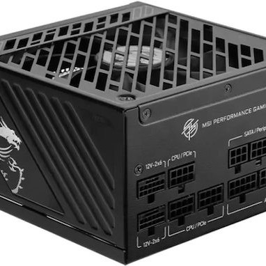 MSI MPG A1000GS PCIE5 1000W Μαύρο Τροφοδοτικό Υπολογιστή Full Modular 80 Plus Gold