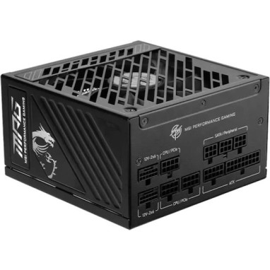MSI MPG A1000GS PCIE5 1000W Μαύρο Τροφοδοτικό Υπολογιστή Full Modular 80 Plus Gold