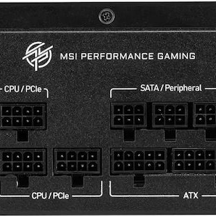 MSI MPG A1000GS PCIE5 1000W Μαύρο Τροφοδοτικό Υπολογιστή Full Modular 80 Plus Gold