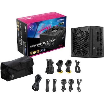 MSI MPG A1250GS PCIE5 1250W Μαύρο Τροφοδοτικό Υπολογιστή Full Modular 80 Plus Gold
