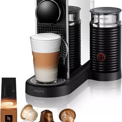 Krups CitiZ & Milk Καφετιέρα για Κάψουλες Nespresso με Αφρογαλιέρα Μαύρη