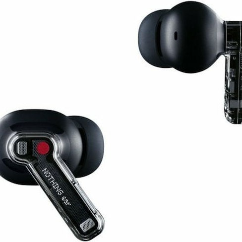 Nothing Ear In-ear Bluetooth Handsfree Ακουστικά με Αντοχή στον Ιδρώτα και Θήκη Φόρτισης Μαύρα