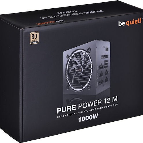 Be Quiet Pure Power 12 M 1000W Μαύρο Τροφοδοτικό Υπολογιστή Full Modular 80 Plus Gold