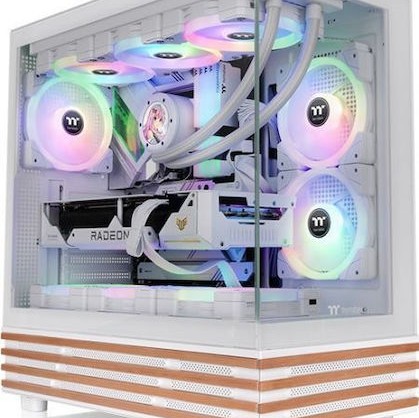 Thermaltake View 270 Plus WS ARGB Gaming Midi Tower Κουτί Υπολογιστή με Πλαϊνό Παράθυρο Snow