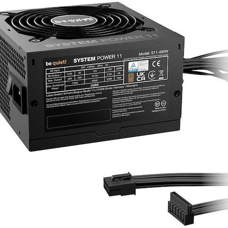Be Quiet System Power 11 450W Μαύρο Τροφοδοτικό Υπολογιστή Full Wired 80 Plus Bronze