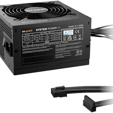 Be Quiet System Power 11 550W Μαύρο Τροφοδοτικό Υπολογιστή Full Wired 80 Plus Bronze