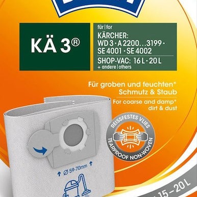 Σακούλες Σκούπας 3τμχ Συμβατή με Σκούπα Universal